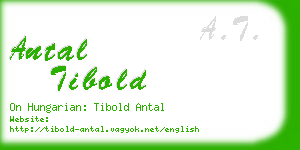 antal tibold business card